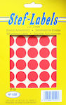 Stef Labels 1600Stück Klebeetiketten in Rot Farbe 19mm
