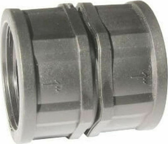 Palaplast 3351/0202 Male Adapter with Female-Female Thread 19mm Black