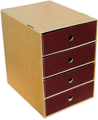 Next Paper Desktop Drawer 4 Positions 36x33x24cm Red