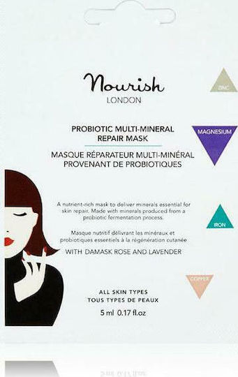 Nourish London Probiotic Multi-Mineral Repair Sheet Μάσκα Προσώπου για Επανόρθωση 5ml