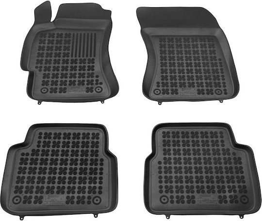 Rezaw Plast Satz Vorder- und Hintermatten Wannenartig 4Stück aus Gummi für Subaru Forstwirt / Impreza 2008-2013 Schwarz