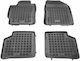 Rezaw Plast Set of Front and Rear Mats 4pcs Tray Type for Toyota Prius 2004-2010 Black