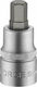 Force Allen socket 3/8'' Walnut with Allen Head and Socket 3/8'' H5.5x50mm