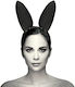 Coquette Chic Desire Headband With Bunny Ears Sexy Στέκα Μαύρη