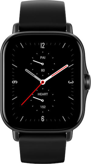 Amazfit GTS 2e Aluminium 43mm Αδιάβροχο Smartwatch με Παλμογράφο (Obsidian Black)