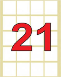 Metron Small Adhesive Labels in White Color 23x27mm
