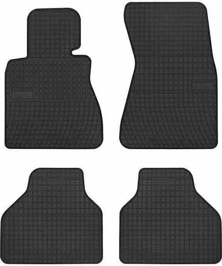Frogum Set of Front and Rear Mats 4pcs for BMW Series 7 2001+ Black