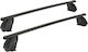 K39 Car Roof Bars Metallic 112cm for Alfa Romeo Alfa 166 4D 1998-2007 for Cars with Factory Roof Bars Set with Roof Rack Legs Black