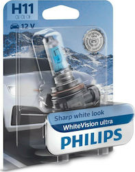 Philips Λάμπα Αυτοκινήτου & Μοτοσυκλέτας White Vision Ultra H11 Αλογόνου 4000K Φυσικό Λευκό 12V 55W 1τμχ