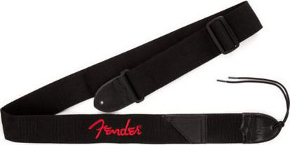 Fender 2'' Black Polyester with Red Logo