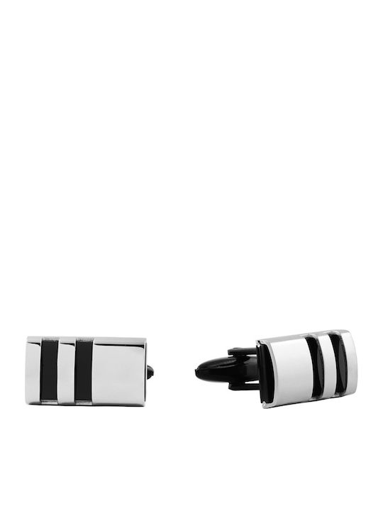 Visetti MN015 Cufflinks of Silver Black