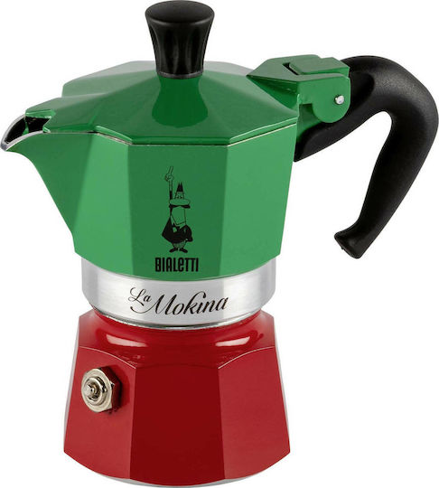 Bialetti La Mokina Italia Tricolore Espresso Pot 1 Cup Multicolour