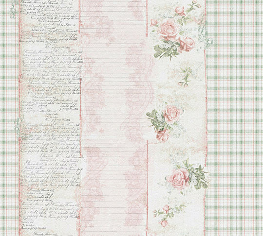 Wall Mural Floral Paper Pink 1005x53cm Washable