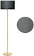 Pakketo PWL-0137 Floor Lamp H150xW30cm. with Socket for Bulb E27 Black
