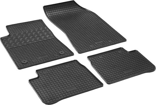 Rigum Set of Front and Rear Mats 4pcs for Citroen C3 2016+ Black