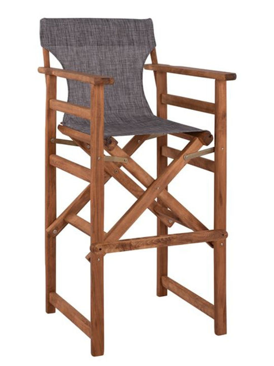 Wooden Stool for Bar Outdoor Γκρι 1pcs 58x58x118cm