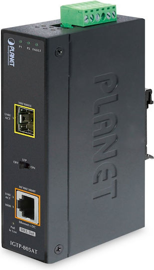 Planet Media Converter 1000Base-SX / LX to 10/100/1000Base-T 802.3at PoE