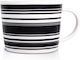 Dutch Rose Stripes Porcelain Cup Black 320ml