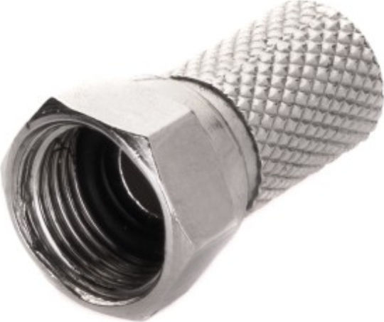 Plug F-Connector male Silver