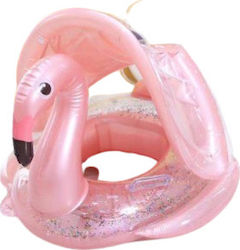 Swimtrainer de copii cu parasolar Roz Flamingo