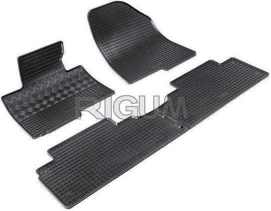 Rigum Set of Front and Rear Mats 4pcs for Kia Carens 2013+ Black