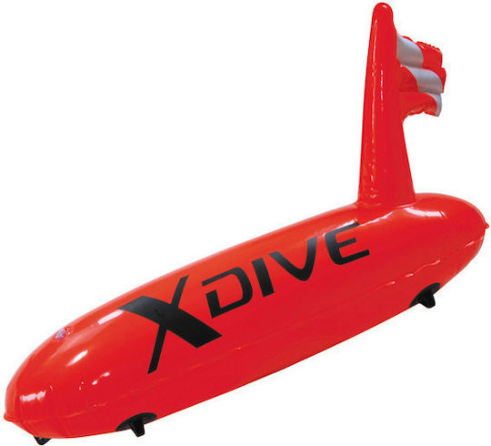 XDive Σημαδούρα Τορπίλη Μονού Θαλάμου PVC με Φουσκωτή Σημαία 0.4mm