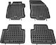 Rezaw Plast Set of Front and Rear Mats 4pcs Tray Type for Renault Koleos Nissan X-Trail 2013-2017 Black