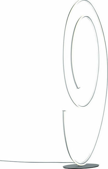 Cinque Ciola LED Floor Lamp H175xW40cm. Silver