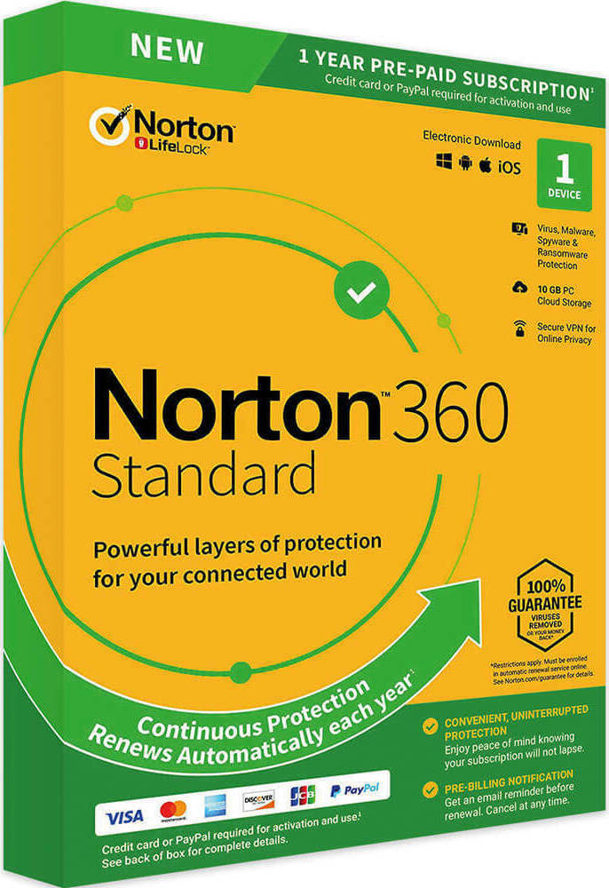 Norton 360 Standard 2021 για 1 Συσκευή και 1 Έτος Χρήσης Skroutz.gr