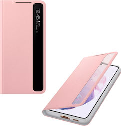 Samsung Clear View Cover Fabric Book Durable Pink (Galaxy S21+ 5G)