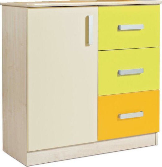 Kids Chest of Drawers Cindy Multicolour with 3 Drawers 92x41x91cm