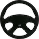 SWM 63 Leather Car Steering Wheel with 34cm Diameter Black