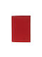 Lavor Men's Leather Card Wallet with RFID Red