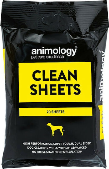 Animology Clean Sheets 20 Μαντηλάκια Σκύλου για Καθαρισμό Σώματος