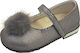 Babywalker Christening Leather Pumps Anthracite