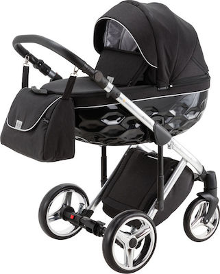 Adamex Chantal Special Edition 3 in 1 Verstellbar 3 in 1 Baby Kinderwagen Geeignet für Neugeborene Schwarz