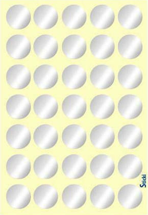 +Efo Small Adhesive Labels Sticki in Silver Color 18mm