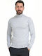 Splendid Men's Long Sleeve Blouse Turtleneck Light Grey