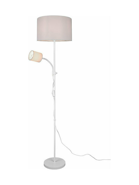 Trio Lighting Owen Κλασικό Φωτιστικό Δαπέδου Υ160xΜ36εκ. με Ντουί για Λαμπτήρα E27 σε Λευκό Χρώμα