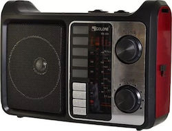 Golon RX-333 Tabletop Battery Radio Red