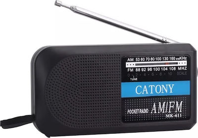 Catony MK-611 Portable Radio Battery Black