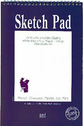 Next Sketch Pad Sketch Pad Spiral 17.5x25cm 50 Sheets