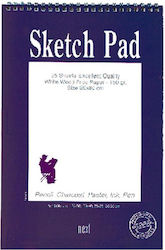 Next Sketch Pad Sketch Pad Spiral 14x21cm, 50 Sheets