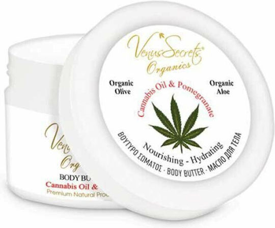 Venus Secrets Cannabis Oil & Pomegranate Ενυδατικό Butter Σώματος για Όλες τις Επιδερμίδες 75ml