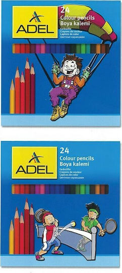 Adel Set de creioane colorate 24buc Pachet de 1 ambalaje