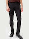 Gerald182w Men's Chino Trousers Elastic Slim Fit Black