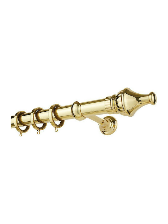 Zogometal Metallic Curtain Pole Classique Collection Single Φ35mm 160cm Gold Shiny