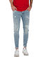 Cover Jeans E3758 Pantaloni de Bărbați din Jean Elastic în Croială Skinny Albastru E3758-20