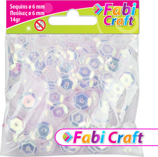 Fabi Mărgea Artizanală Albă Mărgele albe rotunde 6mm 14gr 14gr