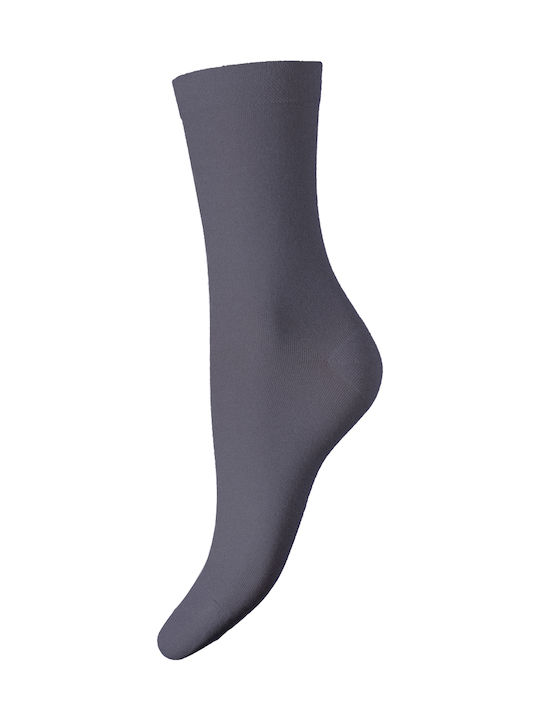 Walk Damen Einfarbige Socken Gray 1Pack